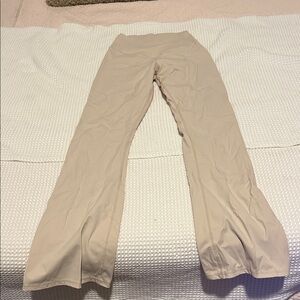 Beige Flared yoga leggings